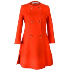 Christian Dior Coat Light Cashmere Spring Orange Poppy fits 6