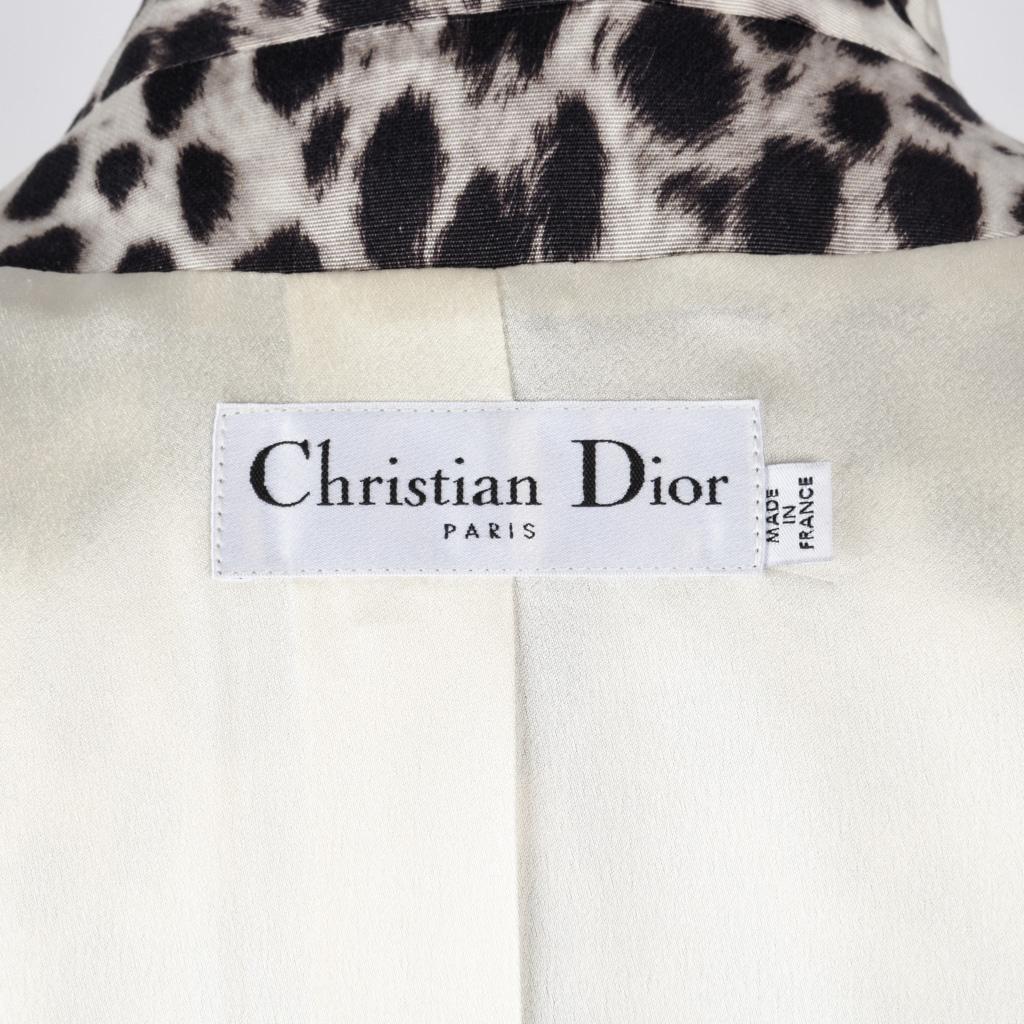 Christian Dior Coat Light Spring Leopard Print fits 8 4