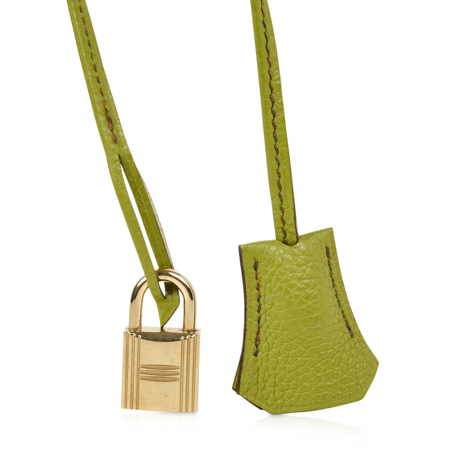 Hermes Birkin 35 Bag Chartreuse Togo Gold Hardware 4