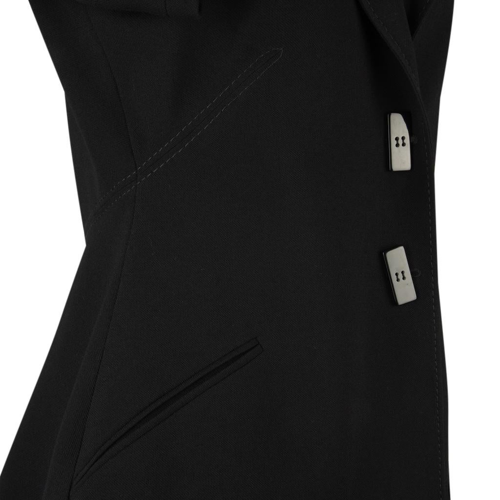 Valentino Jacket Black Wool w/ Mink Trim New 12 In New Condition In Miami, FL