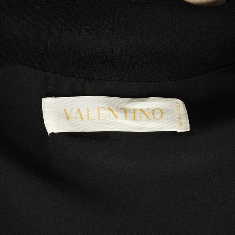 Valentino Jacket Black Wool w/ Mink Trim New 12 at 1stDibs