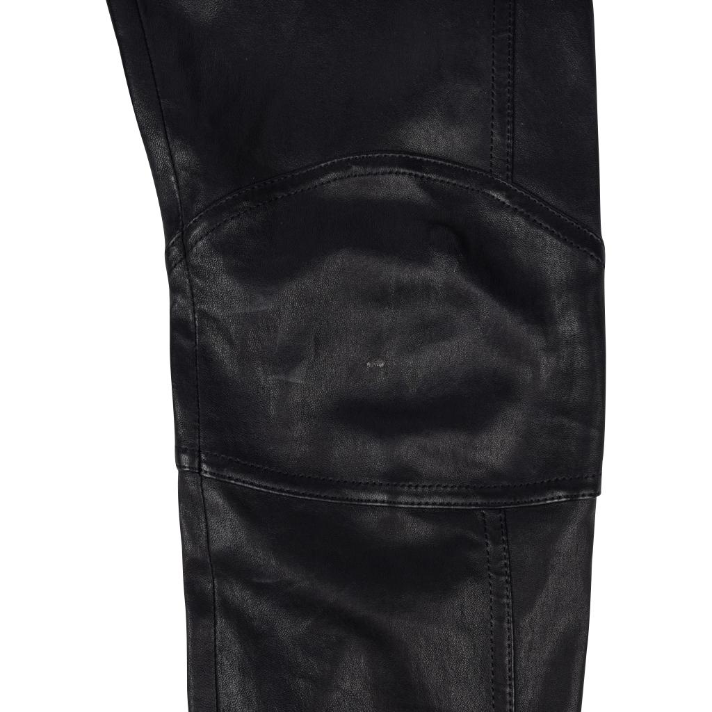 Women's Louis Vuitton Pant Biker  Moto Black Lambskin Leather  38 / 4 For Sale