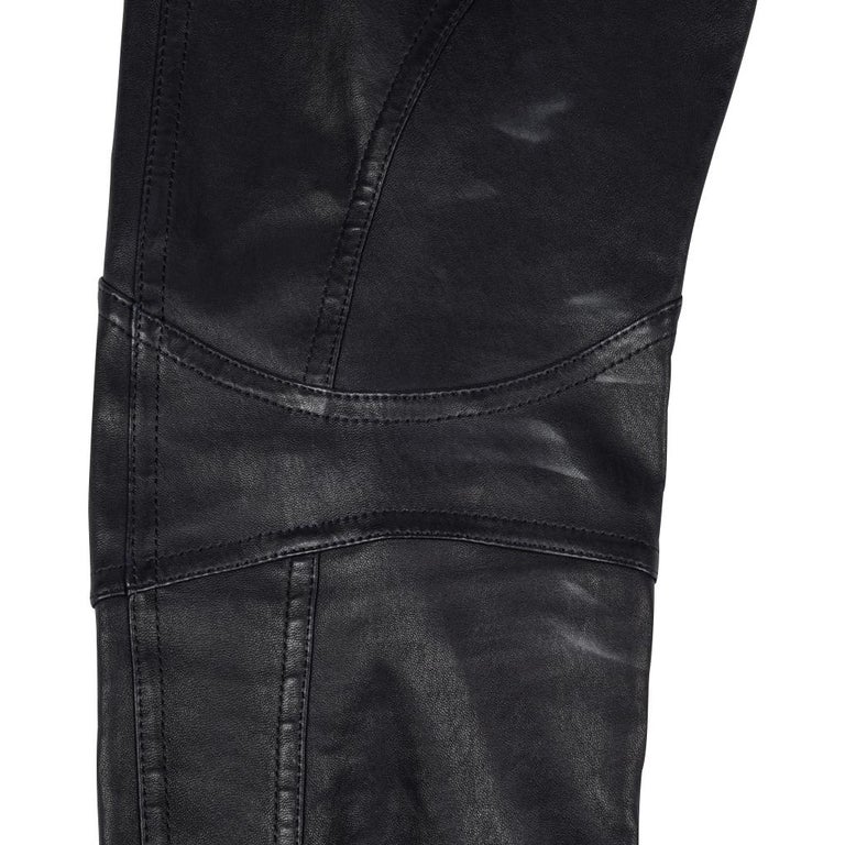 Louis Vuitton Pant Biker Moto Black Lambskin Leather 38 / 4 For Sale at  1stDibs
