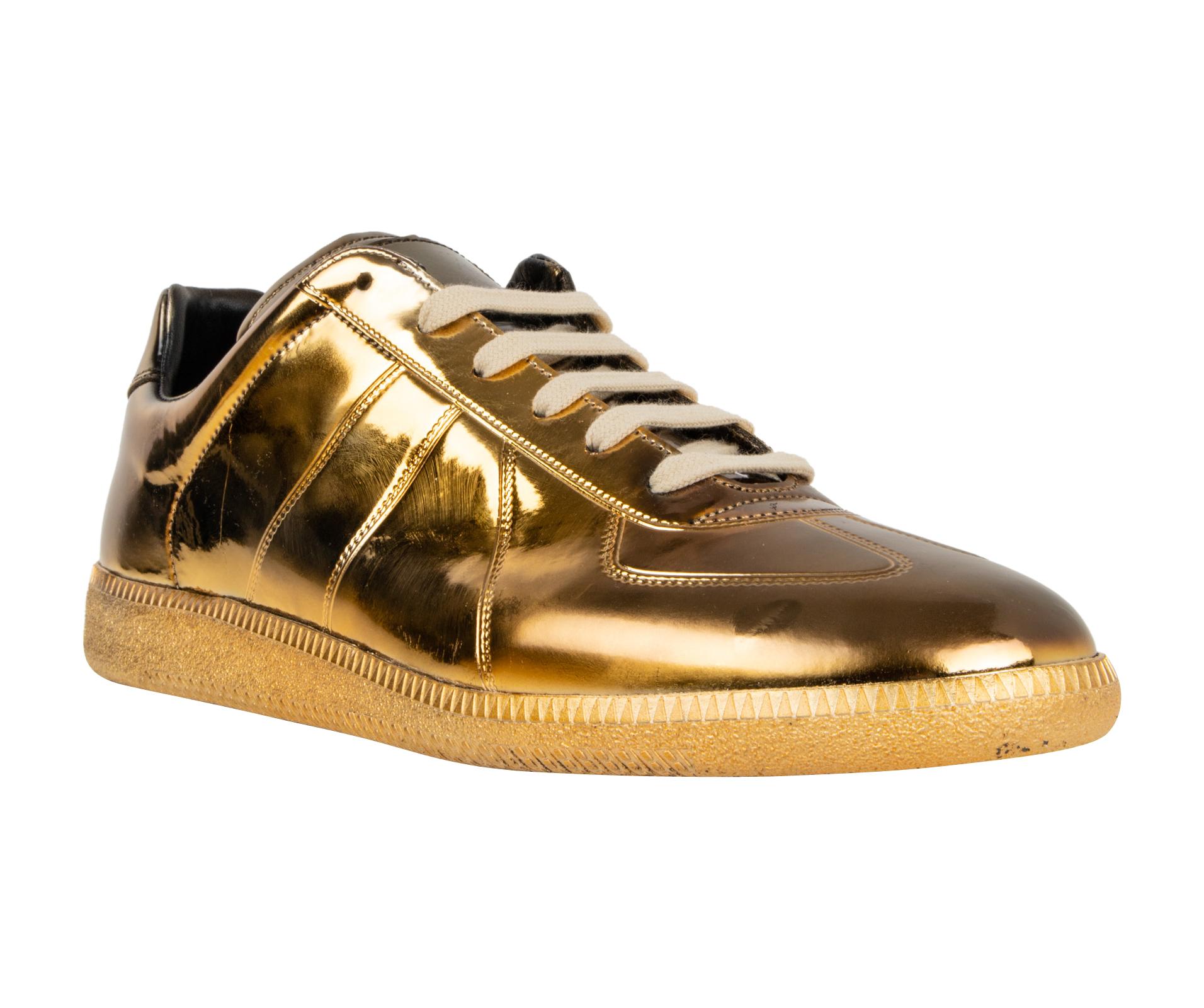 margiela gold sneakers