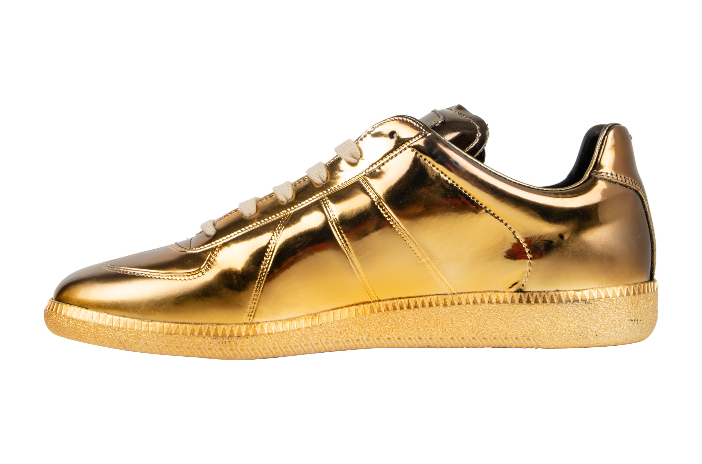 maison margiela gold sneakers