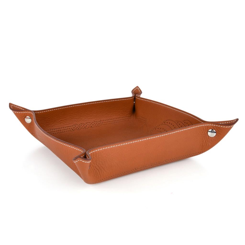 hermes leather tray