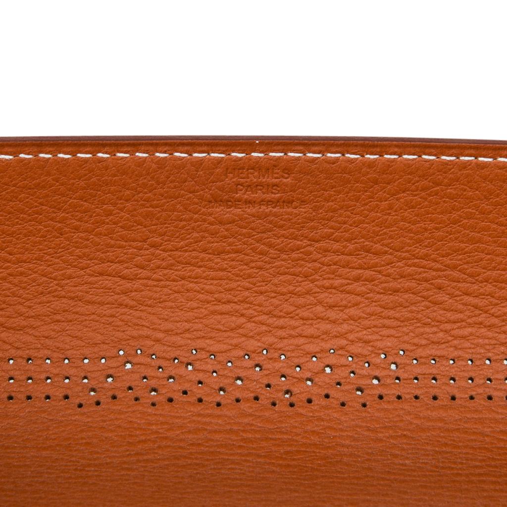Brown Hermes Change Tray Mises Et Relances Quadrige Perforated Pattern New