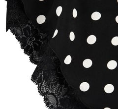 Dolce&Gabbana Skirt Polka Dot Lace Trim Stretch Pencil 38 / 4
