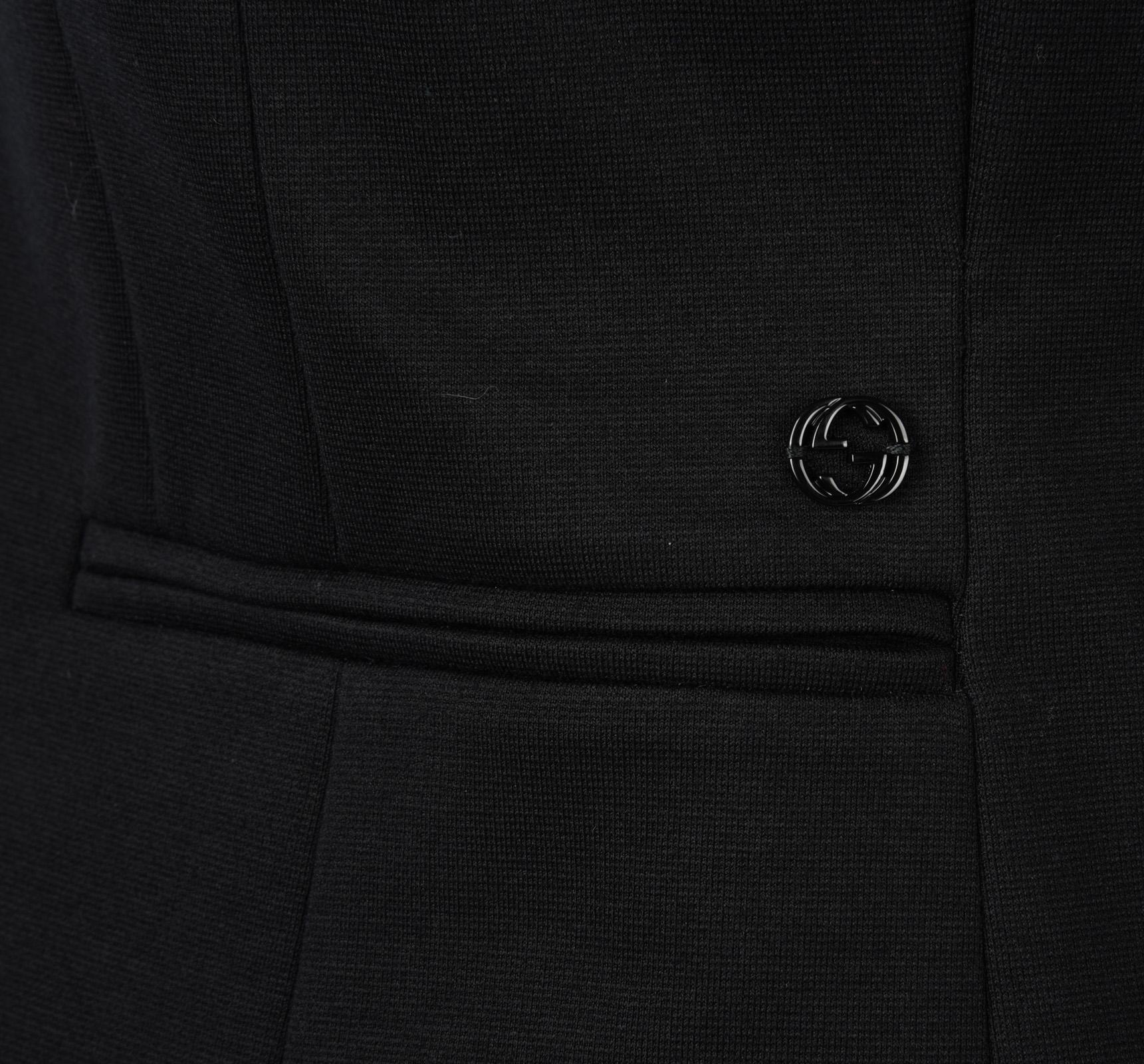 Gucci Jacket Modern Sleek Black Single Breast 38 / 6  3
