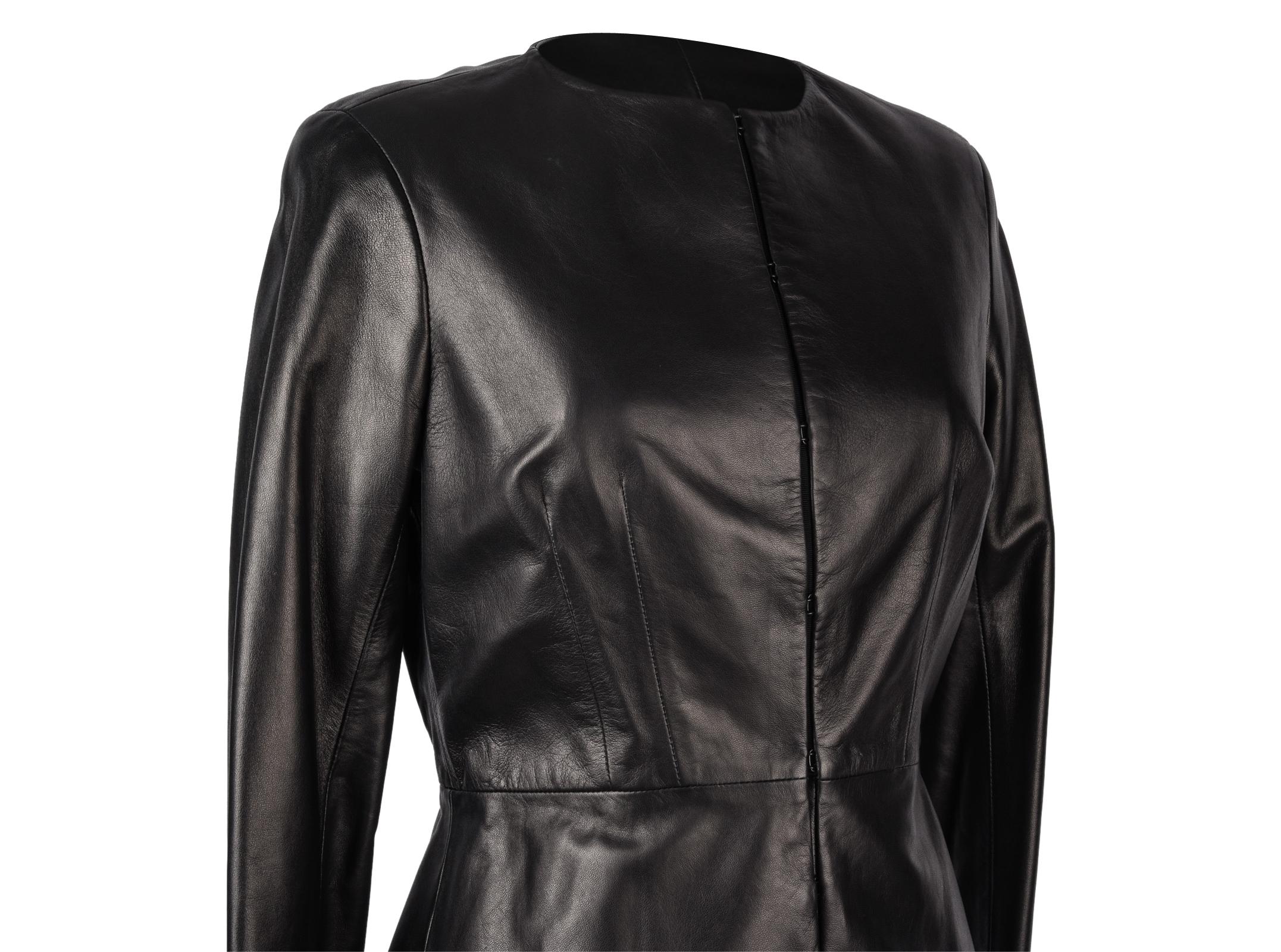 carolina herrera leather jacket