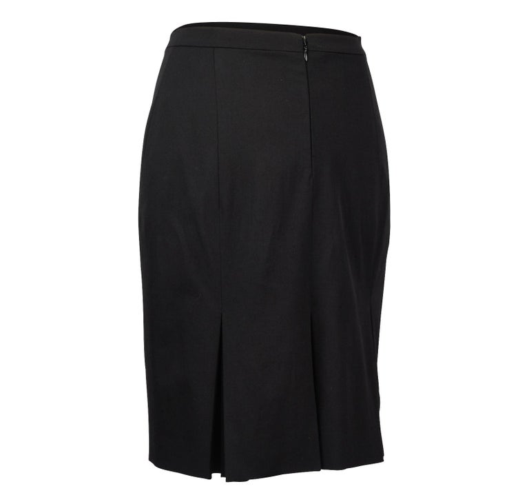 Christian Dior Skirt Black Inverted and Box Pleats fits 8 at 1stDibs ...