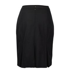 Christian Dior Skirt Black Inverted and Box Pleats fits 8