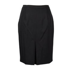 Christian Dior Skirt Black Inverted and Box Pleats fits 8