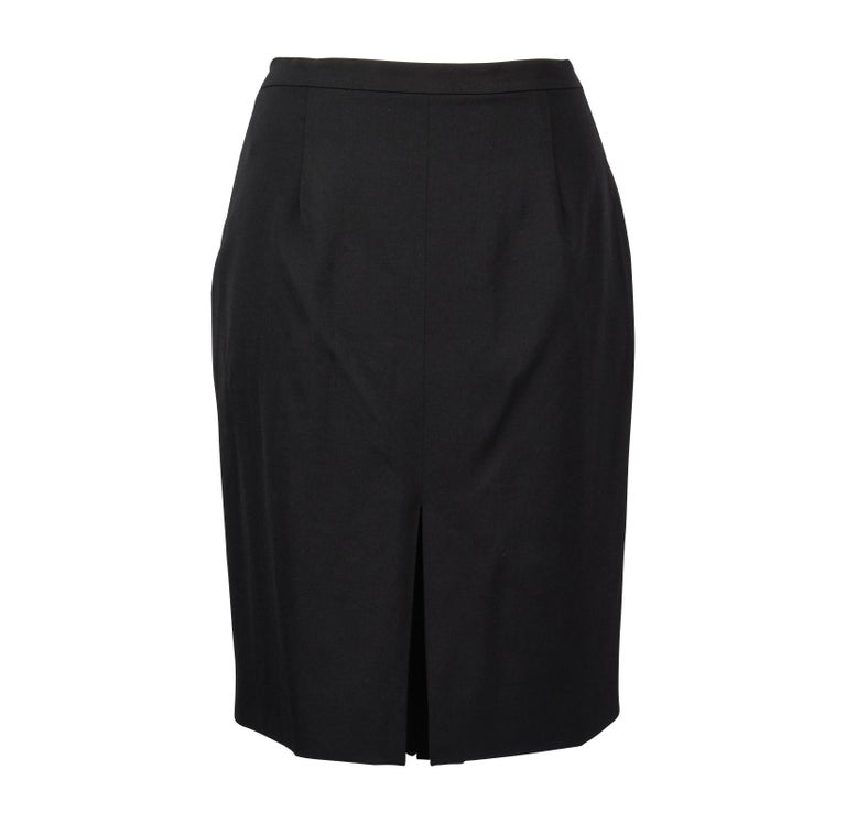 Christian Dior Skirt Black Inverted and Box Pleats fits 8 at 1stDibs ...