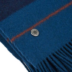 Hermes Blanket Rocobar Blue Hermes Sellier Clou de Selle New