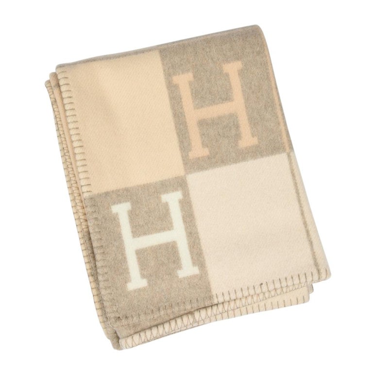 Hermes Blanket Avalon I Signature H Coco and Camomille Throw Blanket at