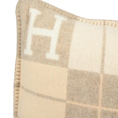 Hermes Cushion Avalon III PM Signature H Coco and Camomille Throw Pillow