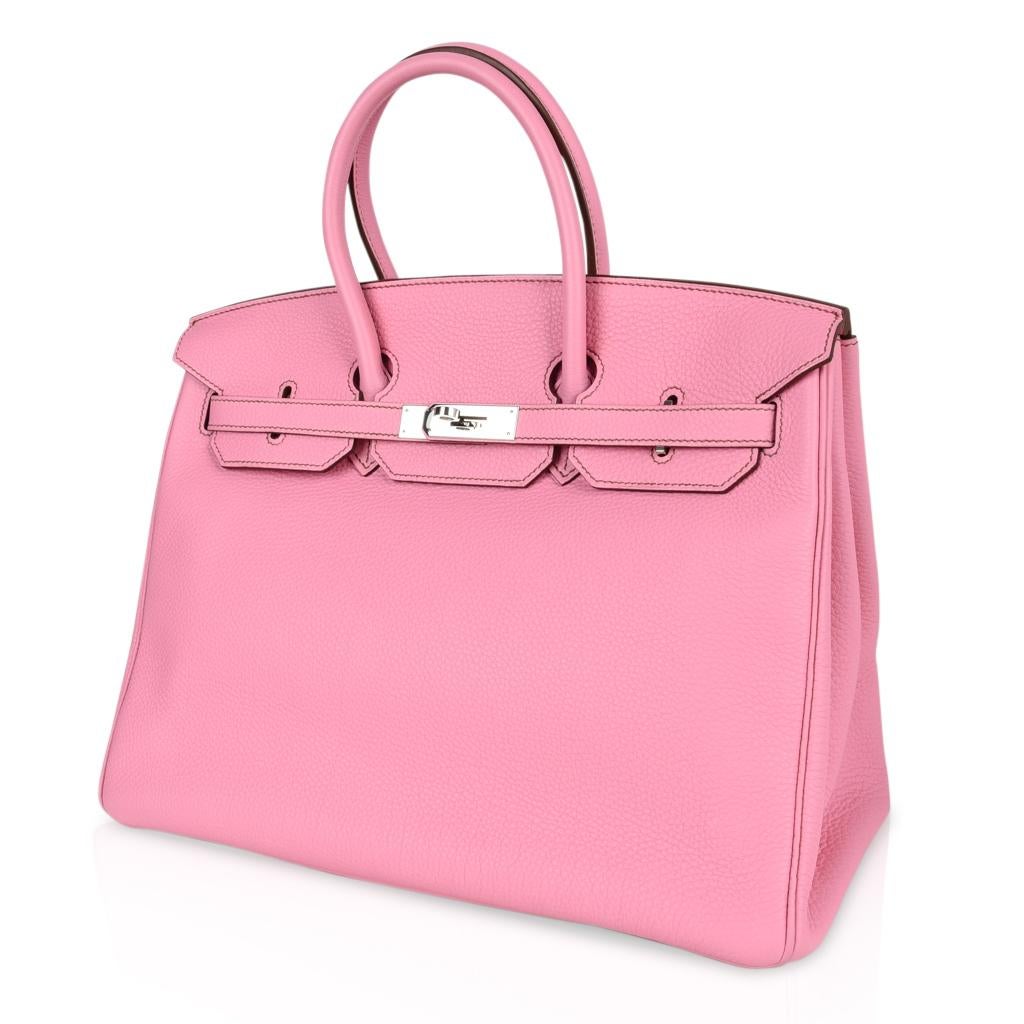 Women's Hermes Birkin 35 Bag Rare 5P Pink Togo Palladium Hardware