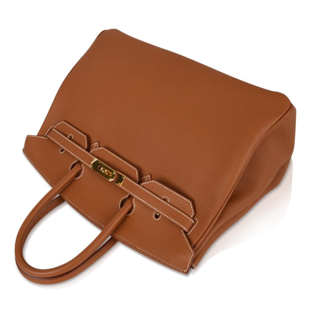 Brown Hermes Birkin 35 Bag Gold Togo Gold Hardware Iconic CLassic