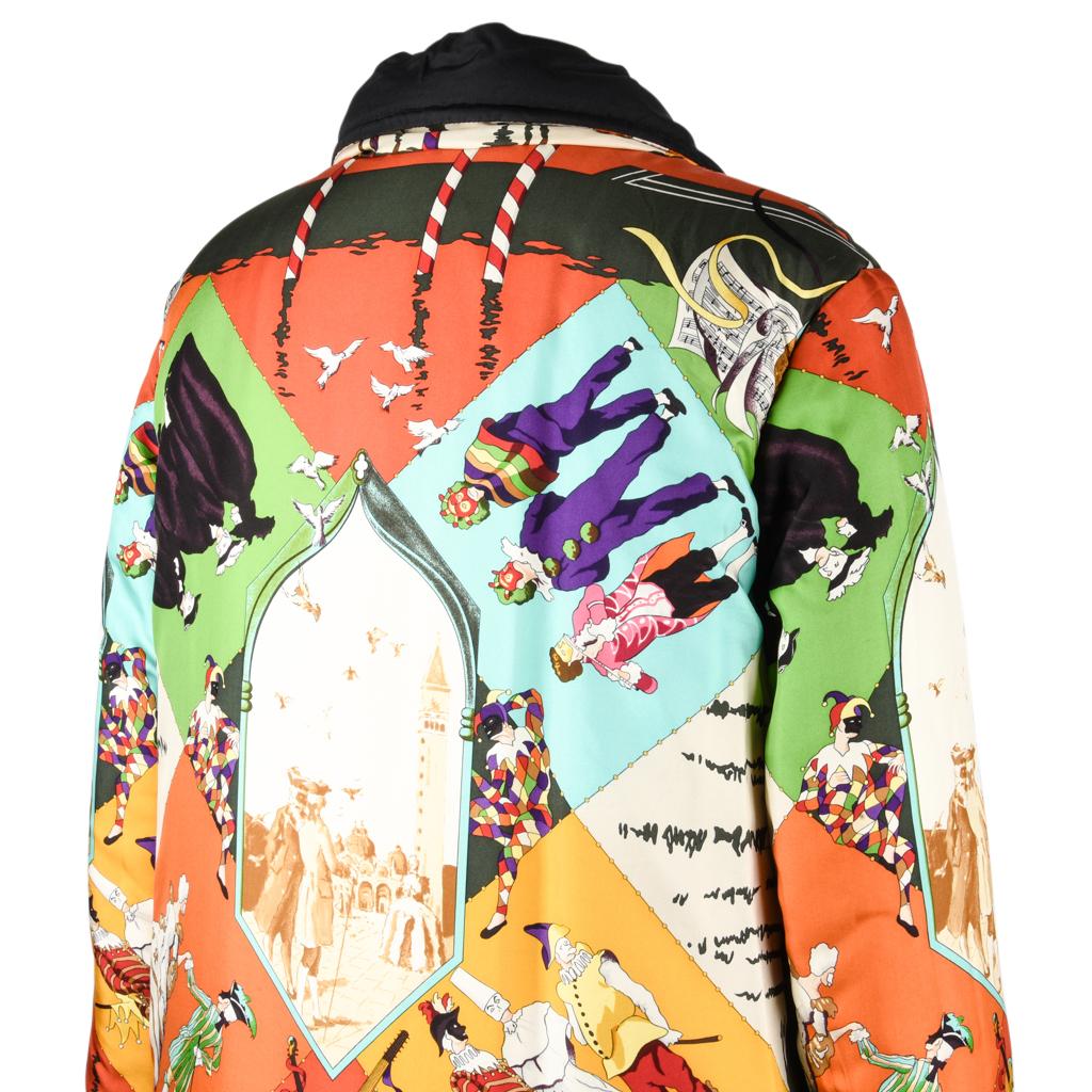 Hermes Giacca Carnavale de Venise Sciarpa Vivida Reversibile Stampa Vintage 36 / 6 in vendita 4