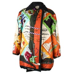 Hermes Jacke Carnavale de Venise Vivid doppelseitiger Schal Druck Vintage 36 / 6