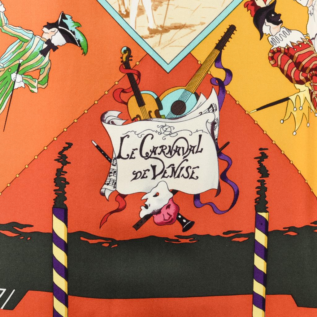 Hermes Giacca Carnavale de Venise Sciarpa Vivida Reversibile Stampa Vintage 36 / 6 in vendita 10