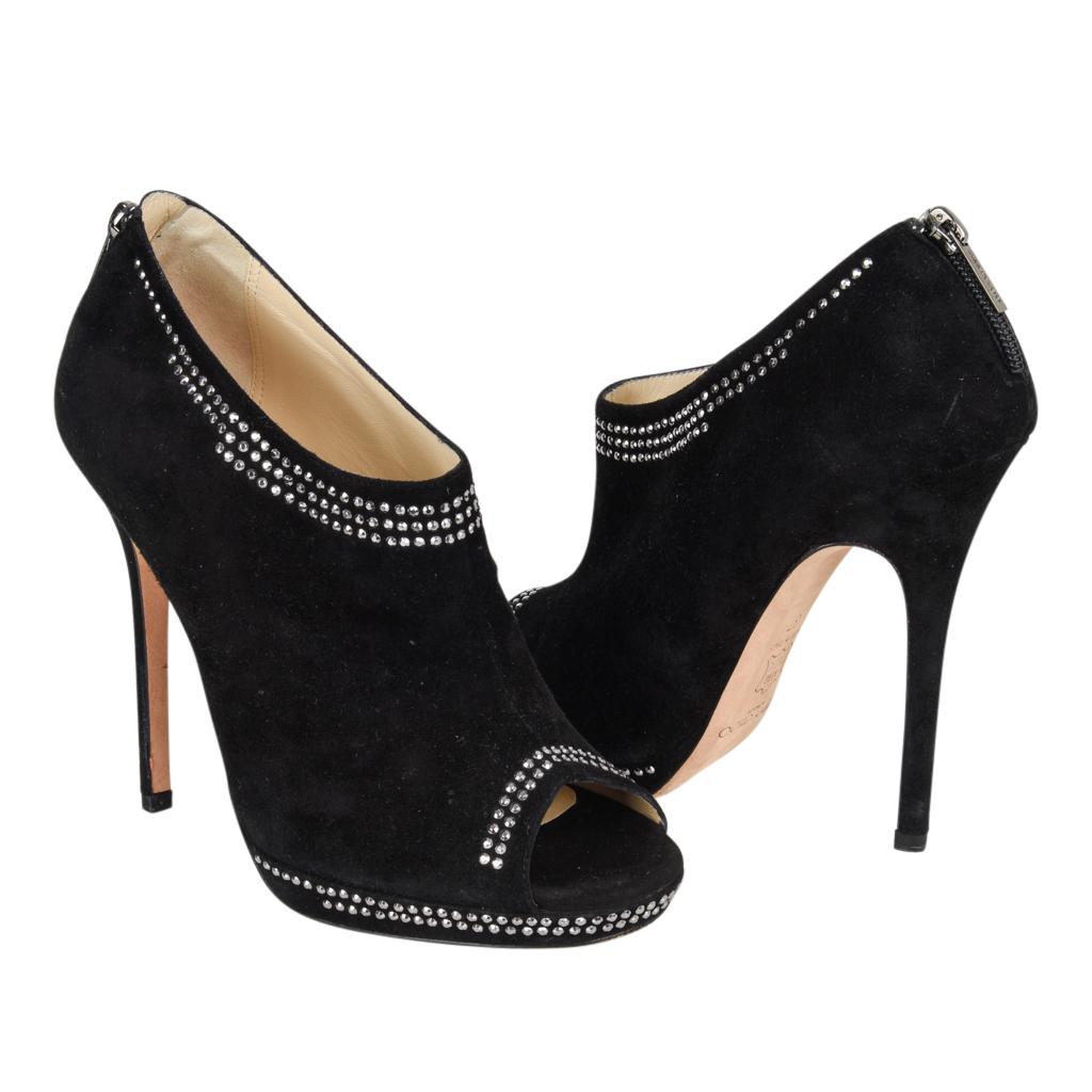 black ankle boots with silver studs