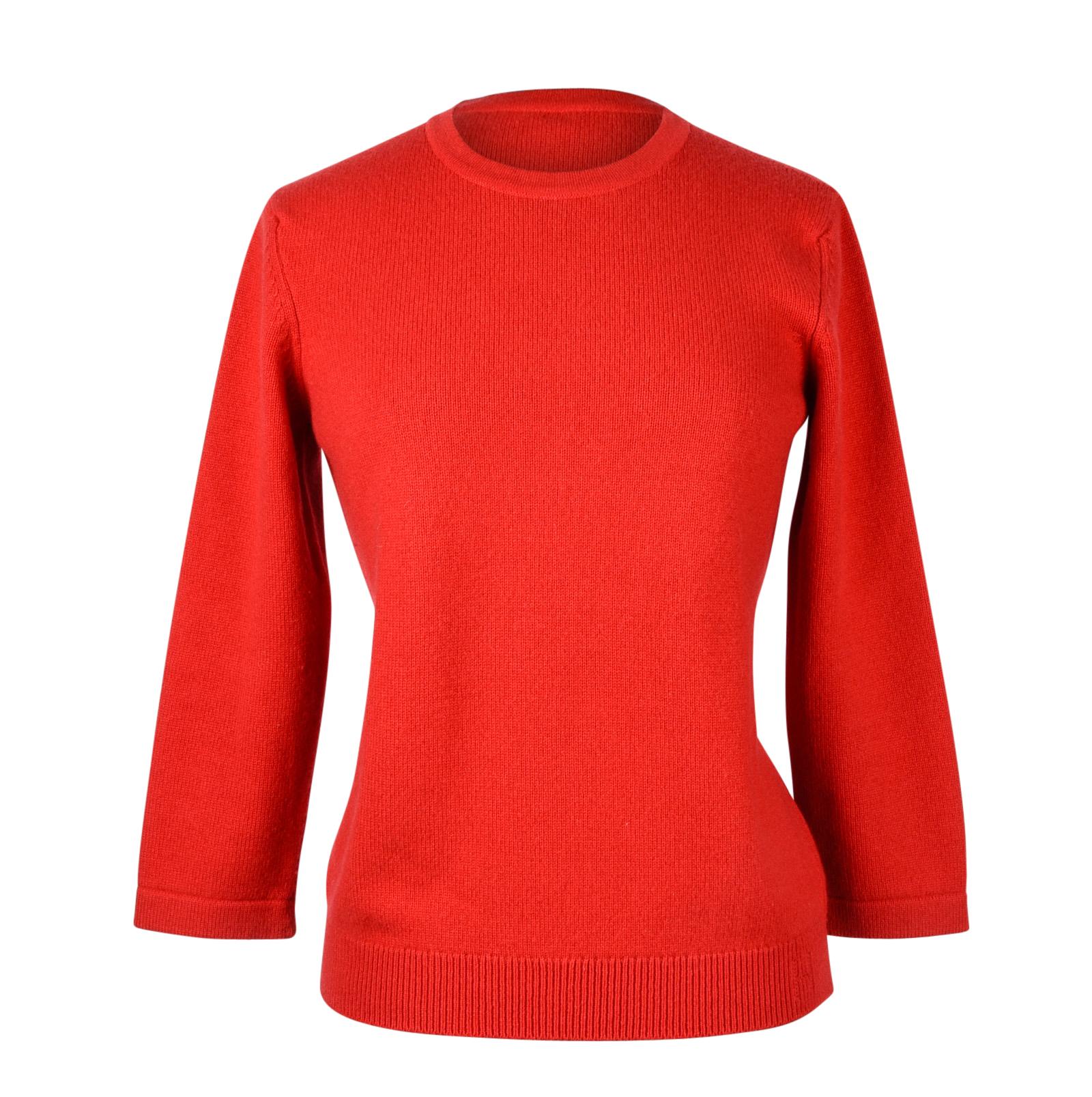 Hermes Sweater Red Wool / Cashmere fits S / M