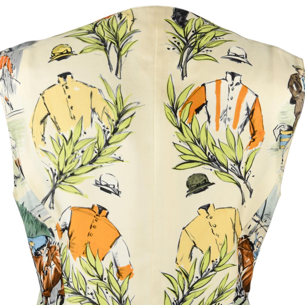 Hermes Vest Chantilly Scarf Print by Maurice Taquoy Vintage 36 4 2