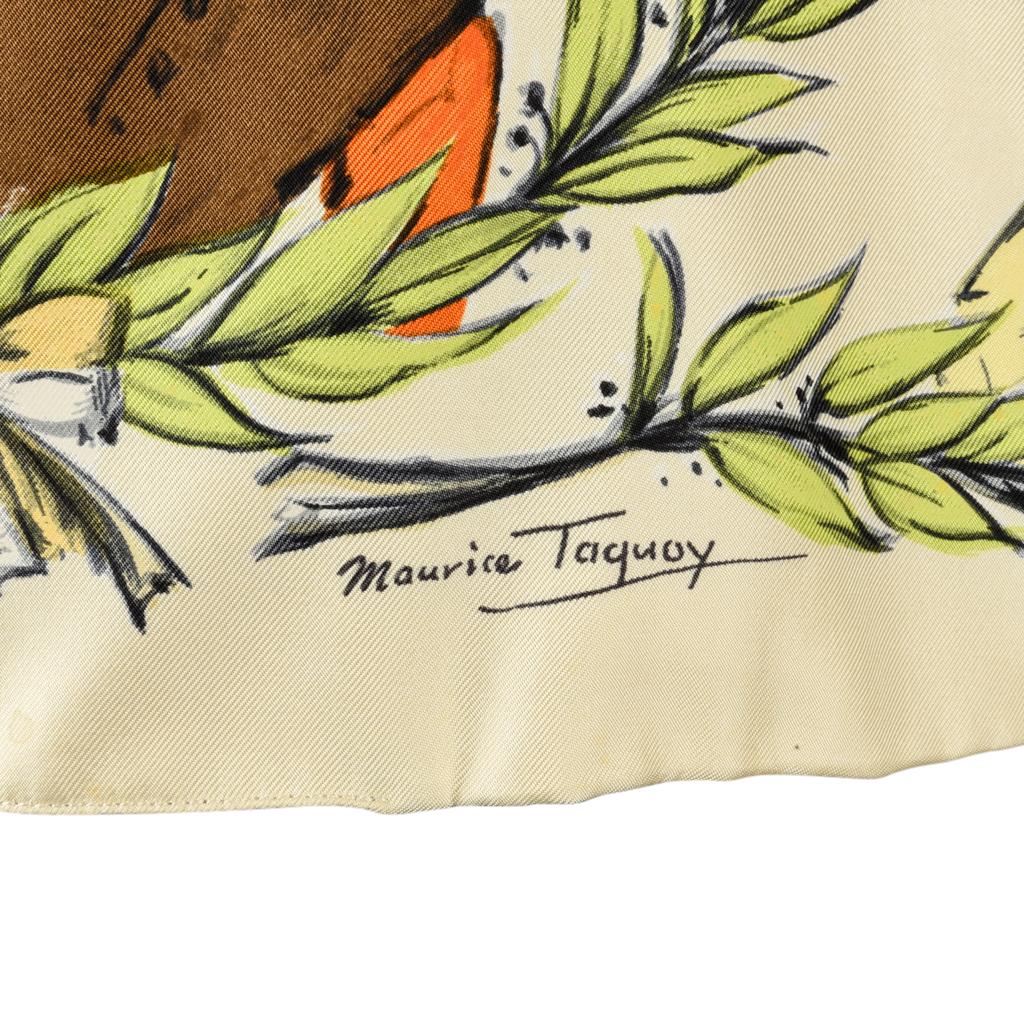 Hermes Vest Chantilly Scarf Print by Maurice Taquoy Vintage 36 4  3