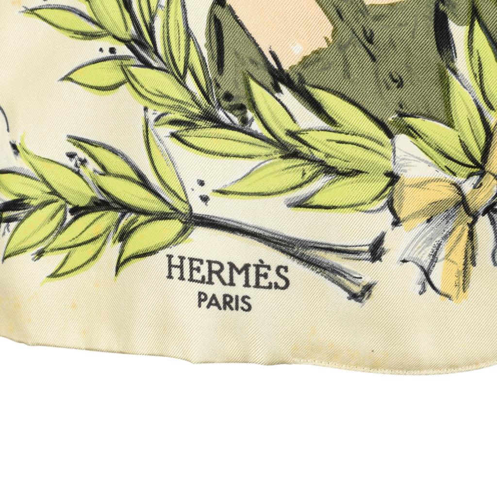 Hermes Vest Chantilly Scarf Print by Maurice Taquoy Vintage 36 4  4