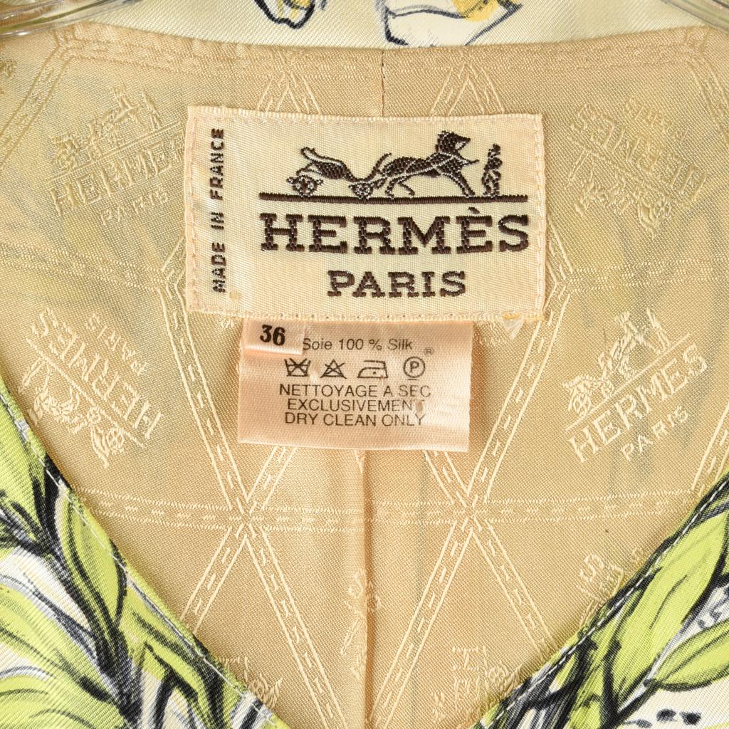 Hermes Weste Chantilly Schal Print von Maurice Taquoy Vintage 36 4 5