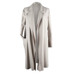 Hermes Coat Cashmere 2Piece Vest Coat Pearl Gray 40 / 6