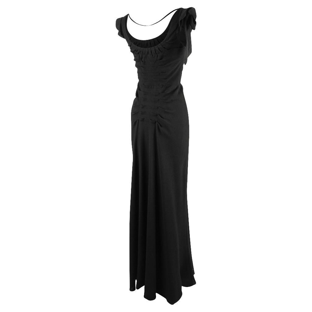 Prada Vintage Dress Gown Divine Cut Front and Rear Pleating 40 / 6 1
