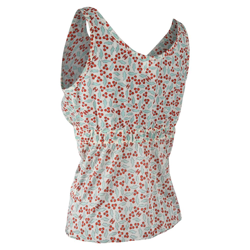 Donna Chanel 04P Top Charming Cherries 40 / 6 in vendita