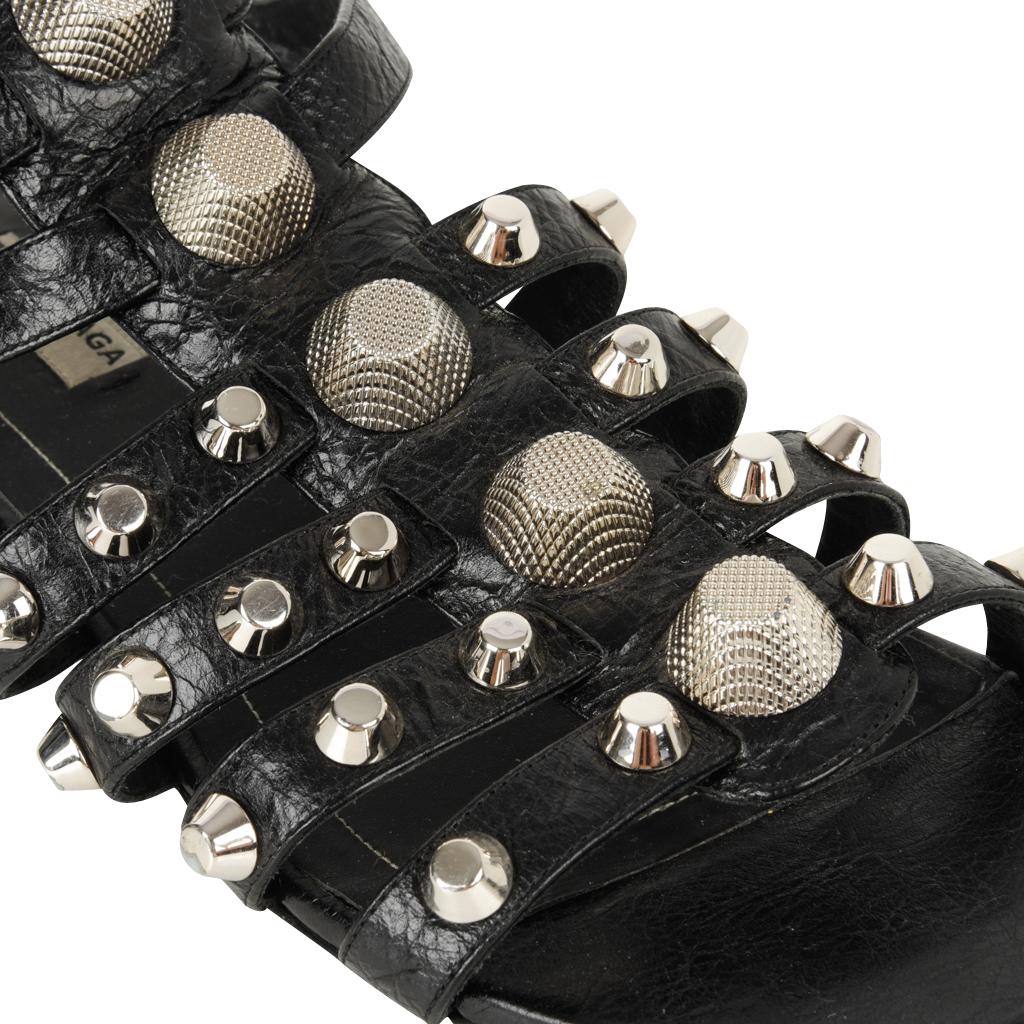 Black Balenciaga Shoe Giant Stud Sandal 39 / 9