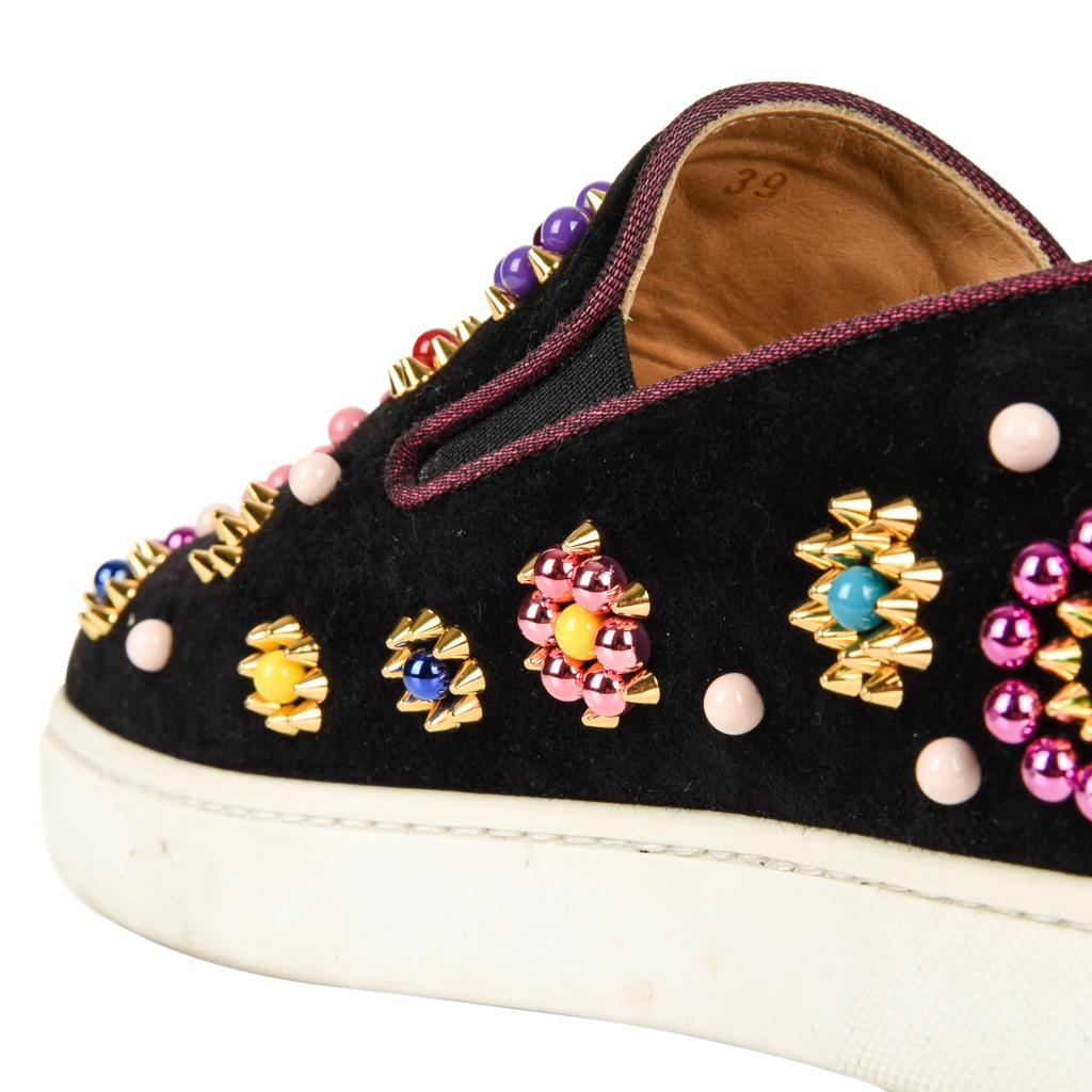 Christian Louboutin Shoe Slip on Sneaker Boat Candy 39 / 9 2