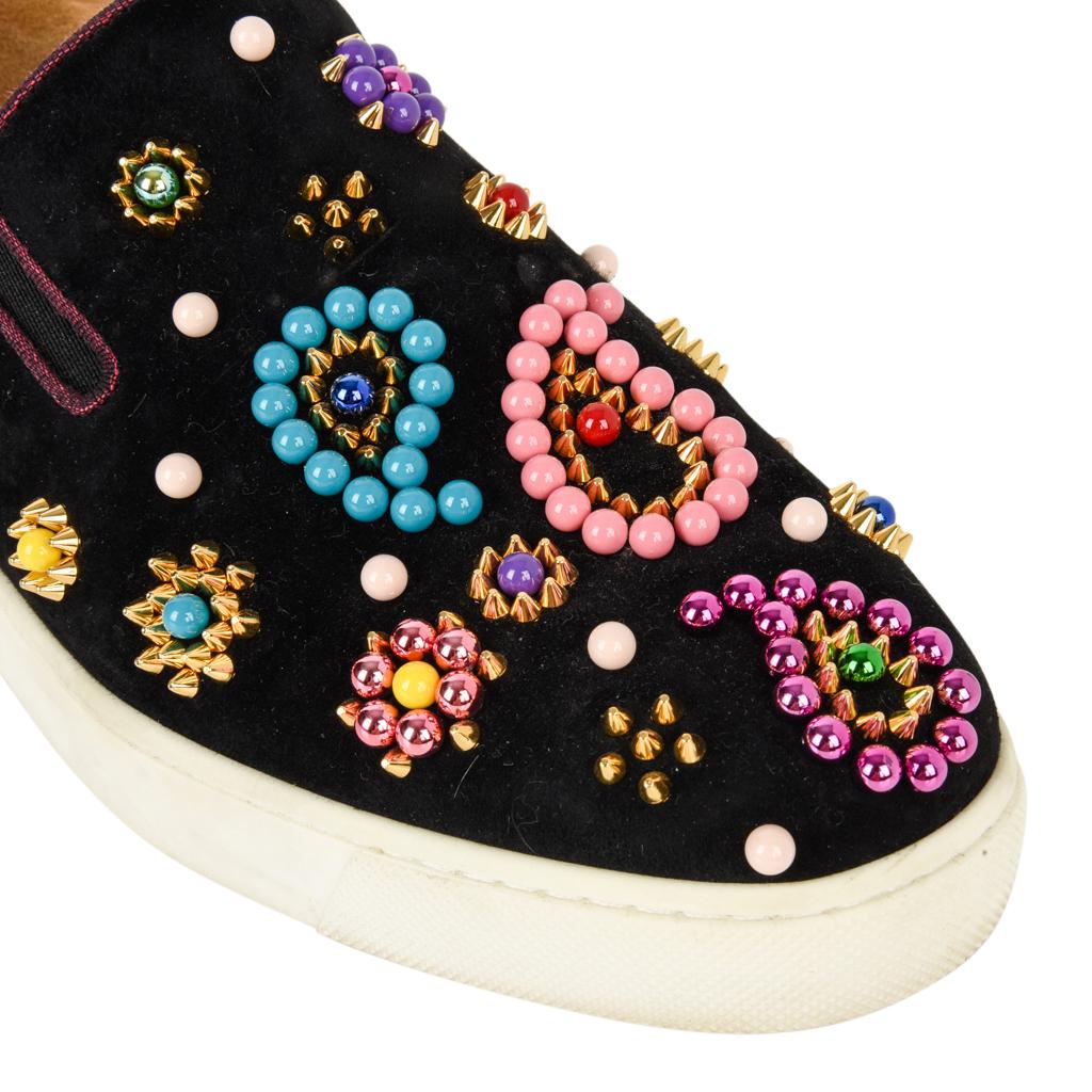 Christian Louboutin Shoe Slip on Sneaker Boat Candy 39 / 9 In Excellent Condition In Miami, FL