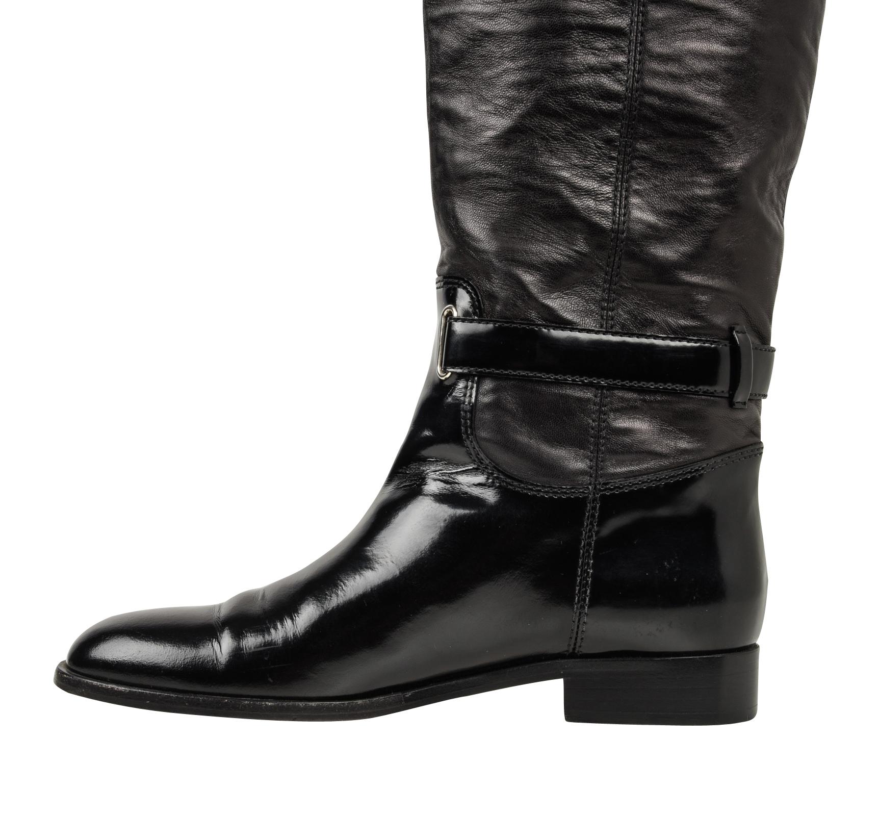 Christian Dior Boot Flat Riding Style Knee High 39 / 9 2