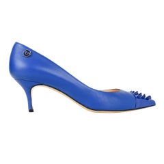 Philipp Plein Shoe Blue Pump Studded Toe 39 / 9