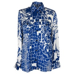 Pucci Pant Set White w/ Blue Floral Print 12
