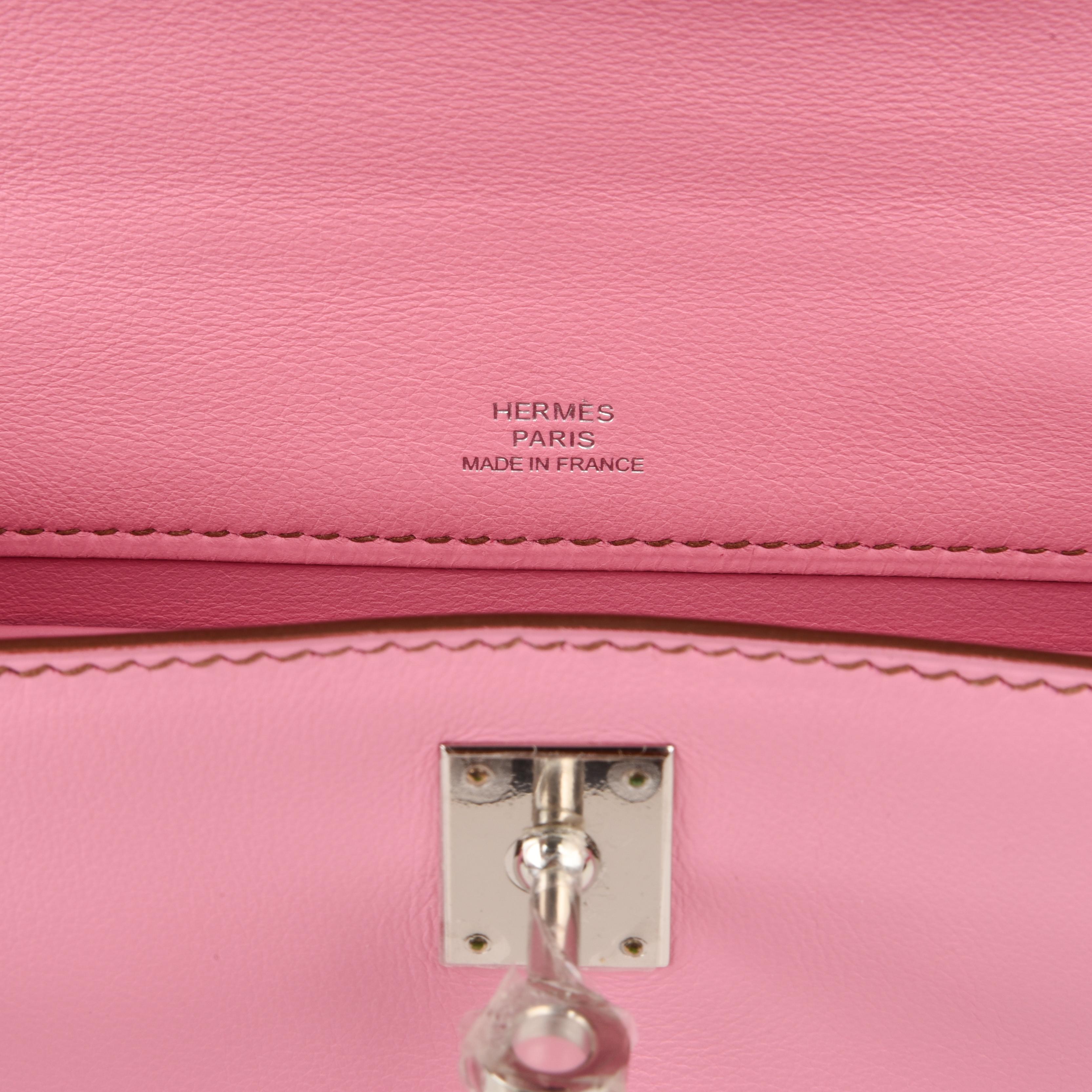 Hermes Kelly Danse 5P Pink Swift Palladium  5