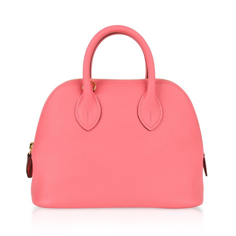 HERMES Bolide 1923 Size 25 Evercolor Rose texas