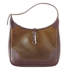 HERMES Trim Bag Rare AMAZONIA Leather 35 Very Chic 10