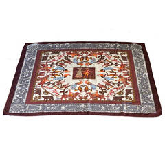 HERMES Vintage Scarf "EARLY AMERICA" Cashmere Silk 3