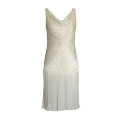RALPH LAUREN Dress Purple Label Exquisite Beaded Silvery Gold 8 nwt 11