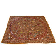 HERMES scarf / shawl cashmere RARE Indian motif Institute of Indology Vintage