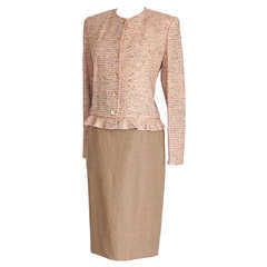 EMANUEL UNGARO Fantasy jacket solid skirt suit fits 8/10 NEW 6