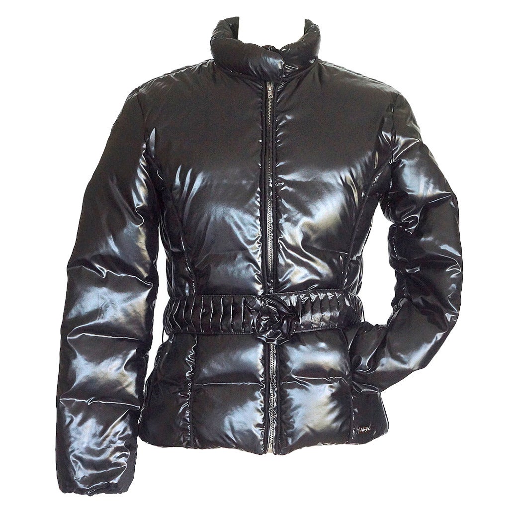 BLUGIRL Blumarine jacket feather light DOWN filled sleek black 42