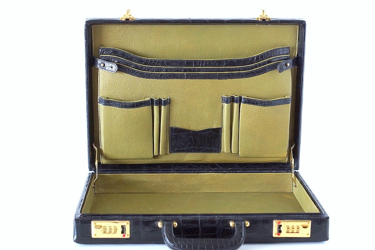 alligator briefcase vintage